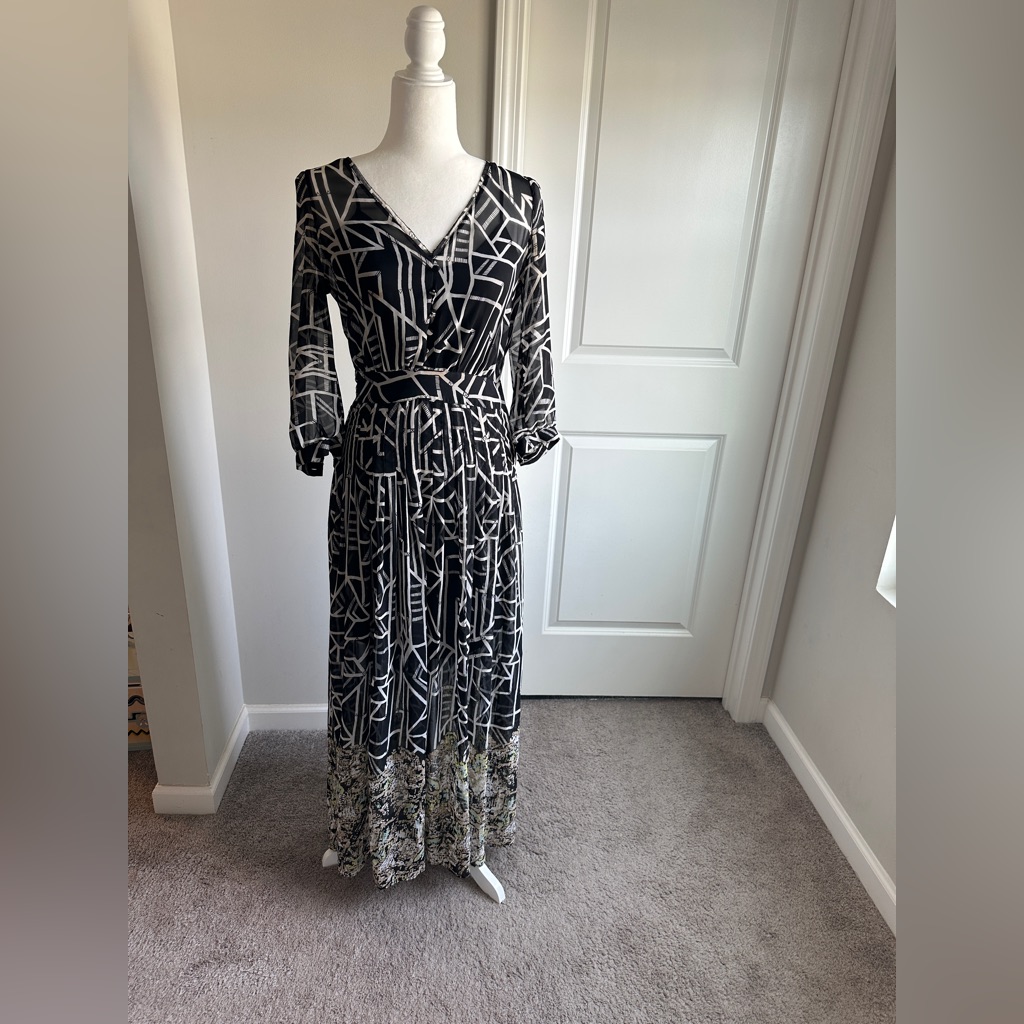 Anthropologie Moulinette Soeurs Equinox Maxi Dress In Black